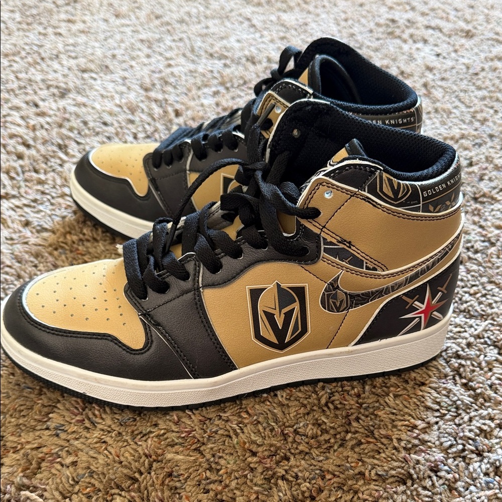 NHL Golden Knights Black & Gold High-Top Sneakers Nike